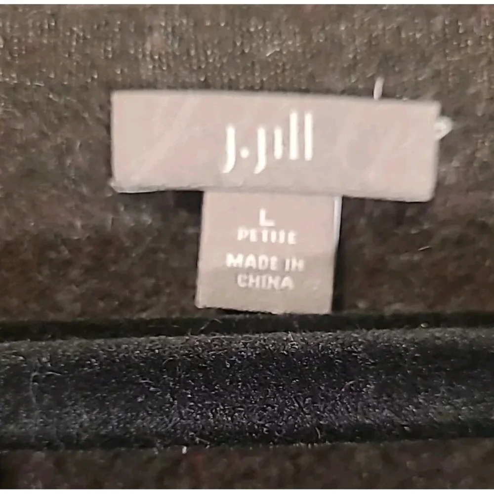 J Jill Tunic Sweater Wool Cashmere Long Sleeve V-neck Brown Front Pockets Lg Pet - Picture 3 of 16